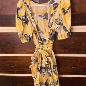 H&M Yellow Lemon Mini Dress